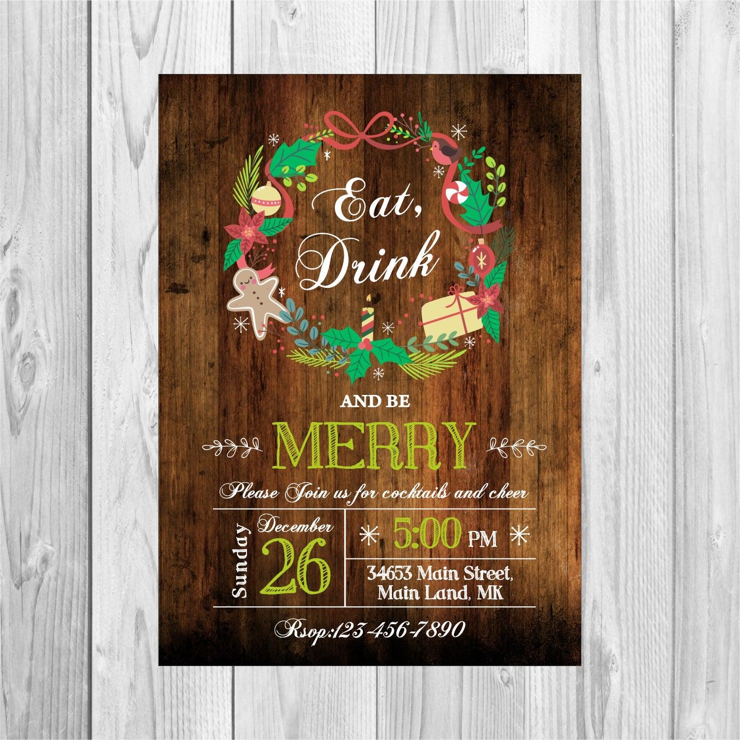 Christmas Rustic Invitations ALL PARTY SUPPLIES Pretty UR Party