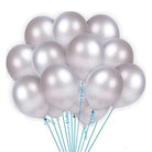 Silver Metallic Latex Balloon - Pack of 50 DECORATIONS Pretty UR Party