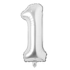 1 Number Foil Balloon ALL PARTY SUPPLIES Pretty UR Party 16 inch Silver
