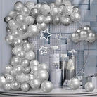 Silver Metallic Latex Balloon - Pack of 50 DECORATIONS Pretty UR Party