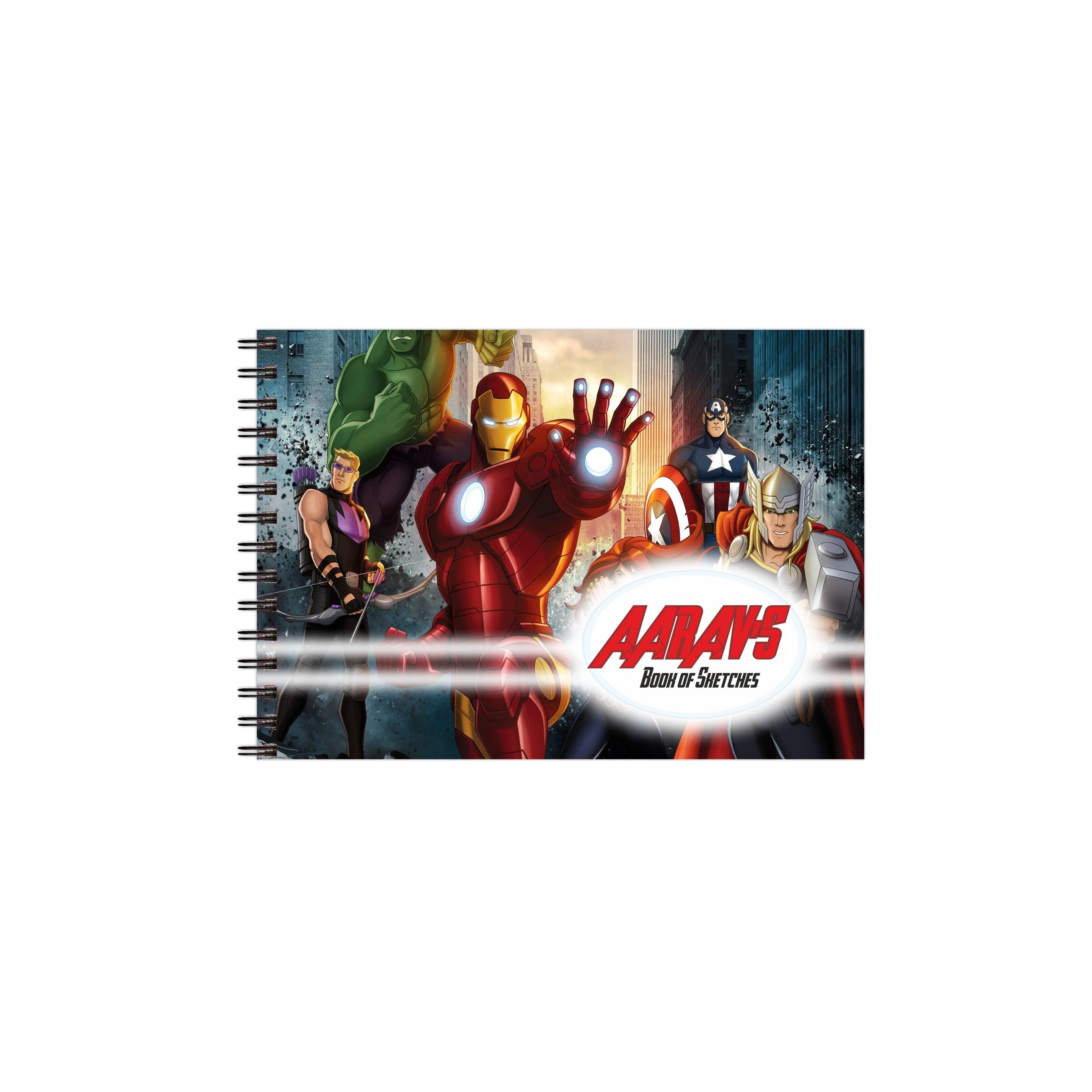 Avengers Personalised Sketchbook PERSONALISED Pretty UR Party