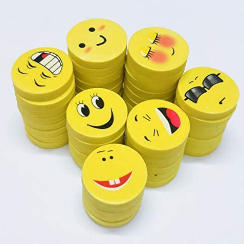 Mini Smiley Erasers - Pack of 4 ALL PARTY SUPPLIES PRETTY UR PARTY