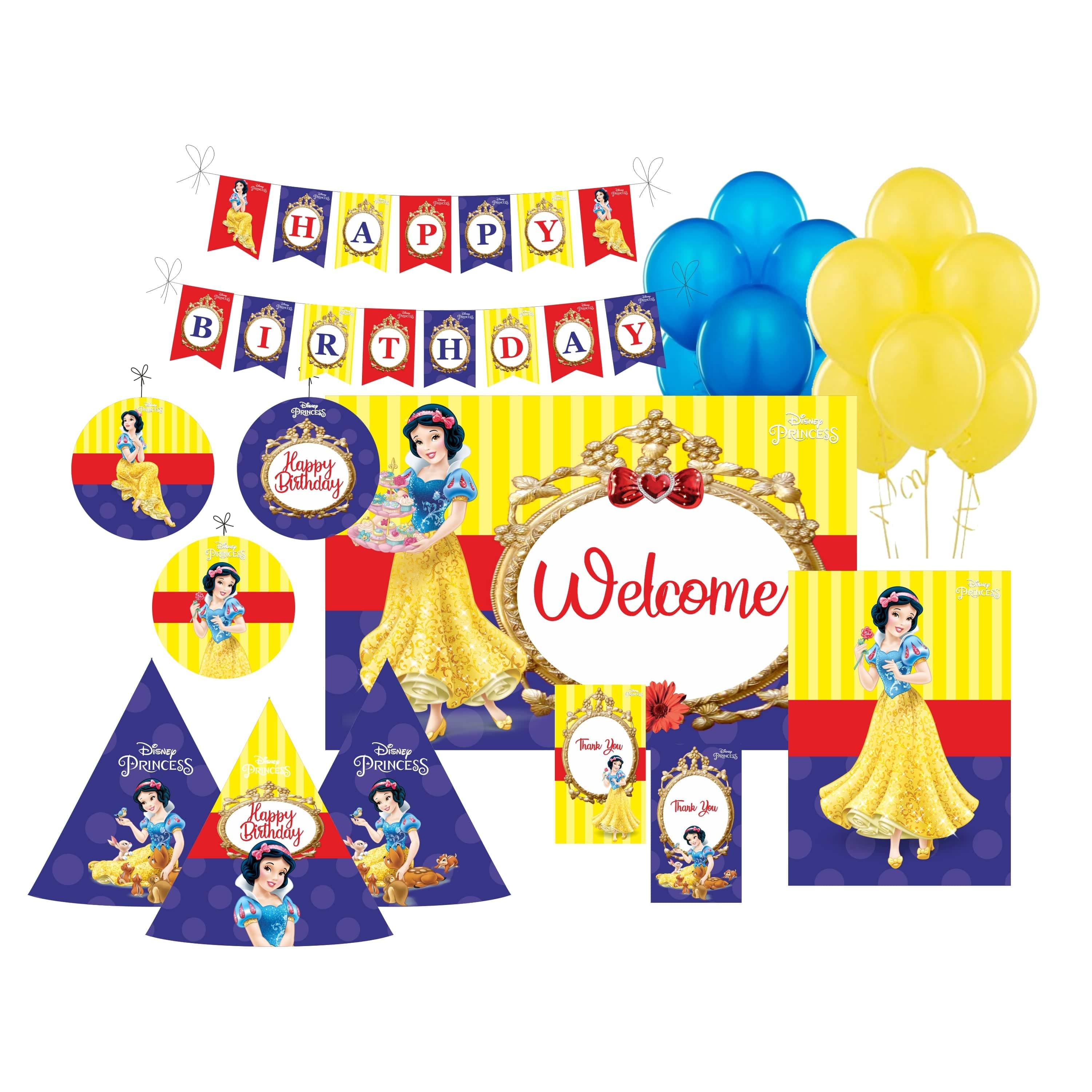 Snow White Party Decorations Kit - 80 Pieces Combo Pack BIRTHDAYS Pretty UR Party