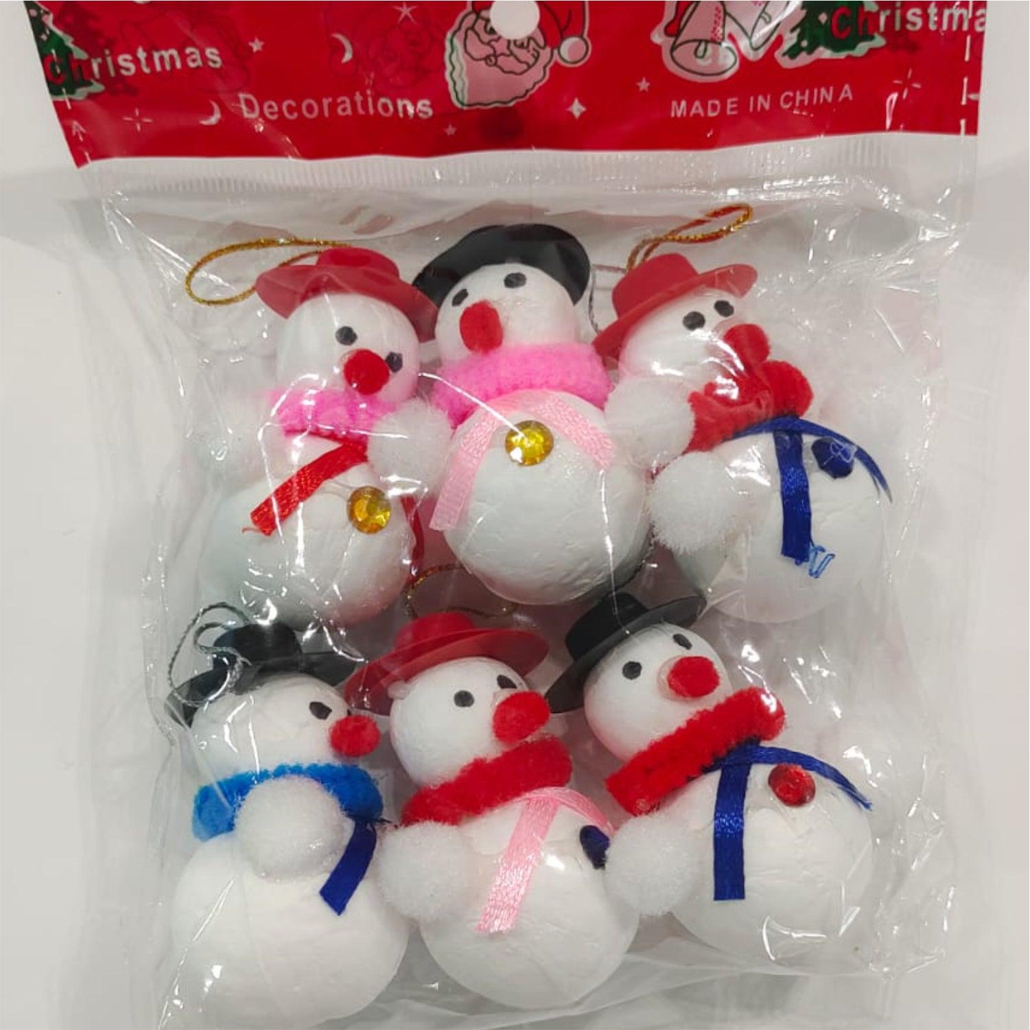 Christmas Snowman Hanging Ornaments | Tree Hanging Decorations - 12 pcs DECORATIONS Pretty UR Party