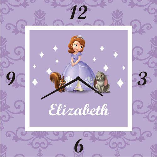 Personalised Sofia the first Enchanted Garden Party Clock THEME PARTIES Pretty UR Party