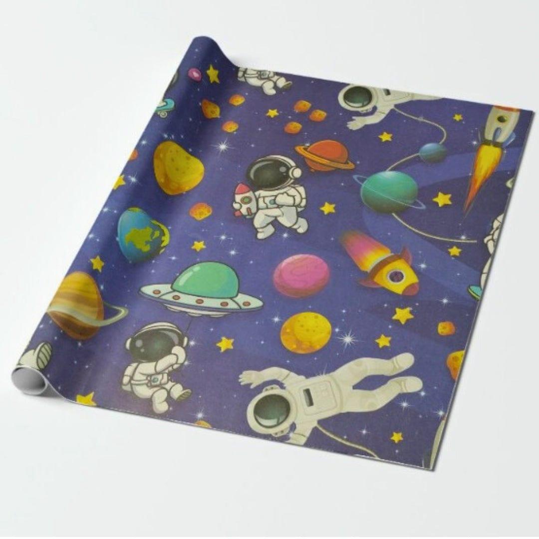 Space theme Wrapping paper (pack of 5) RETURN GIFTS Pretty UR Party