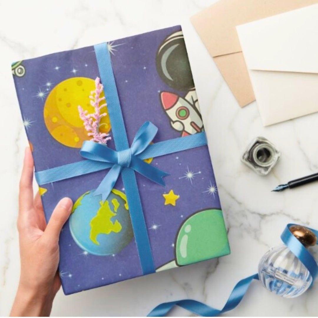 Space theme Wrapping paper (pack of 5) RETURN GIFTS Pretty UR Party