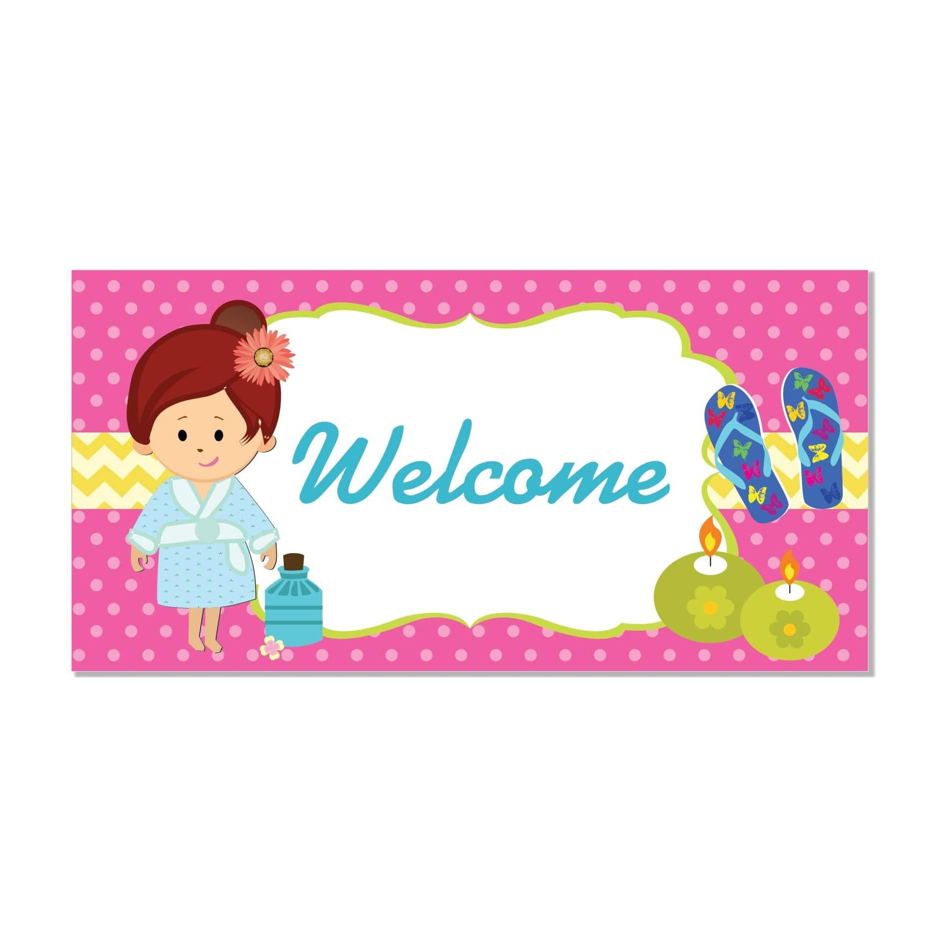 Spa  Entrance Banner / Door Sign THEME PARTIES Pretty UR Party