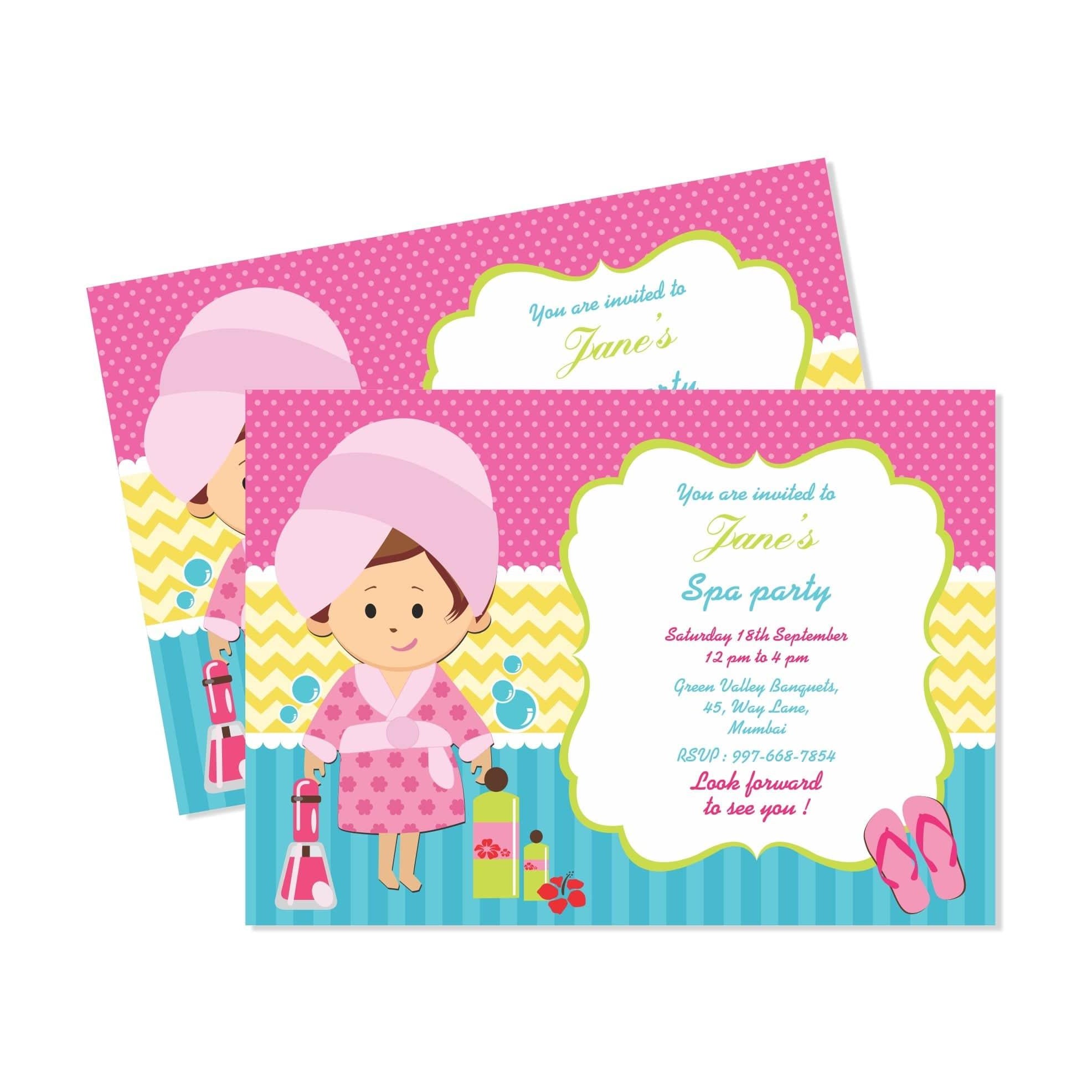 Spa Invitations ALL PARTY SUPPLIES Pretty UR Party