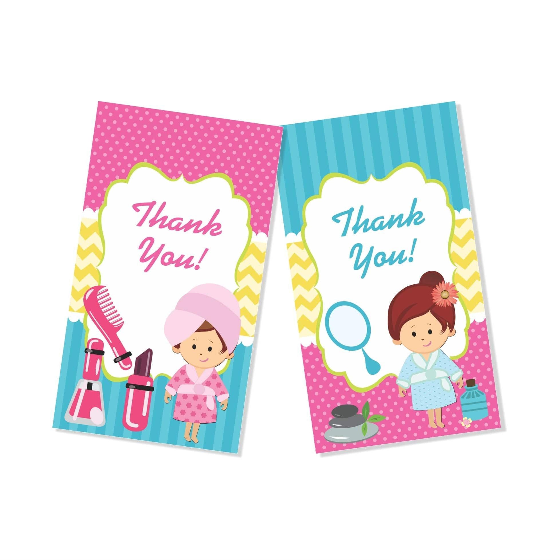 Spa Thank you Tags THEME PARTIES Pretty UR Party