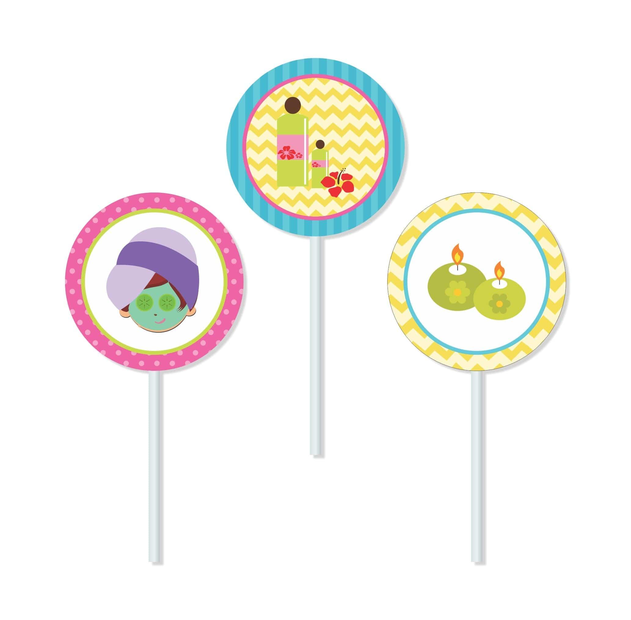 Spa theme Cupcake Toppers THEME PARTIES Pretty UR Party