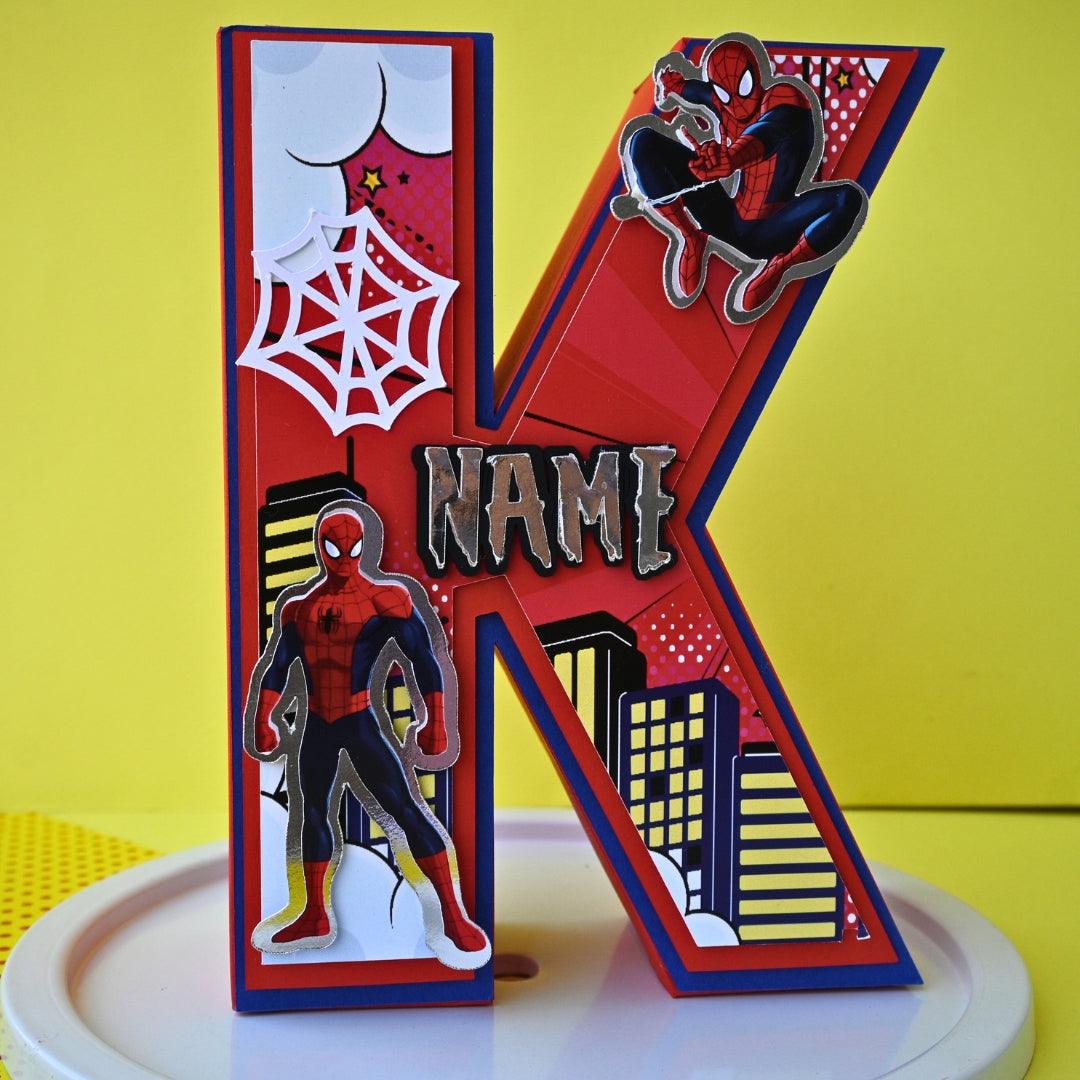 Spiderman 3D Letter / Number HANDCRAFTED PRETTY UR PARTY