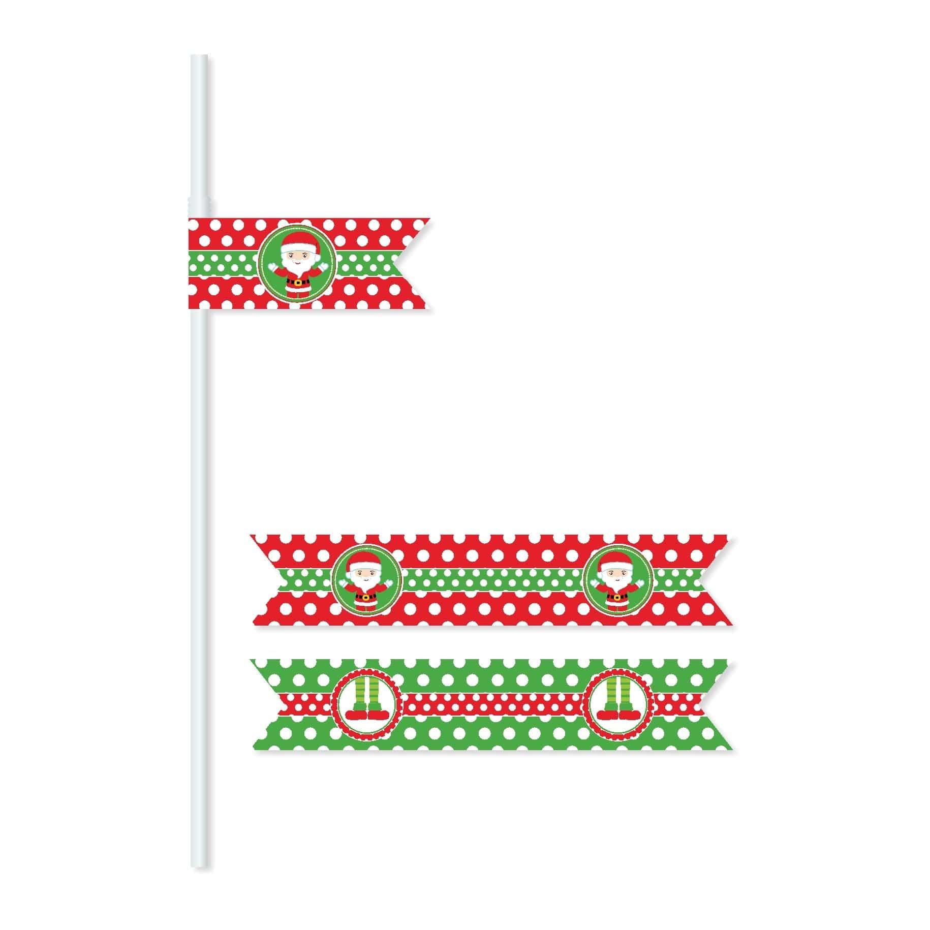 Santa's Friends Drink Straws ALL PARTY SUPPLIES Pretty UR Party