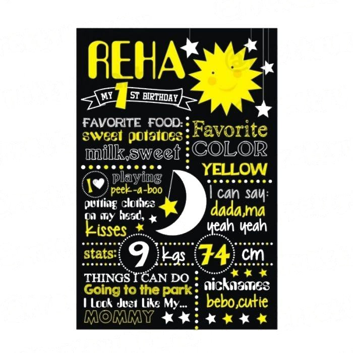 Sun and Moon Chalkboard Poster