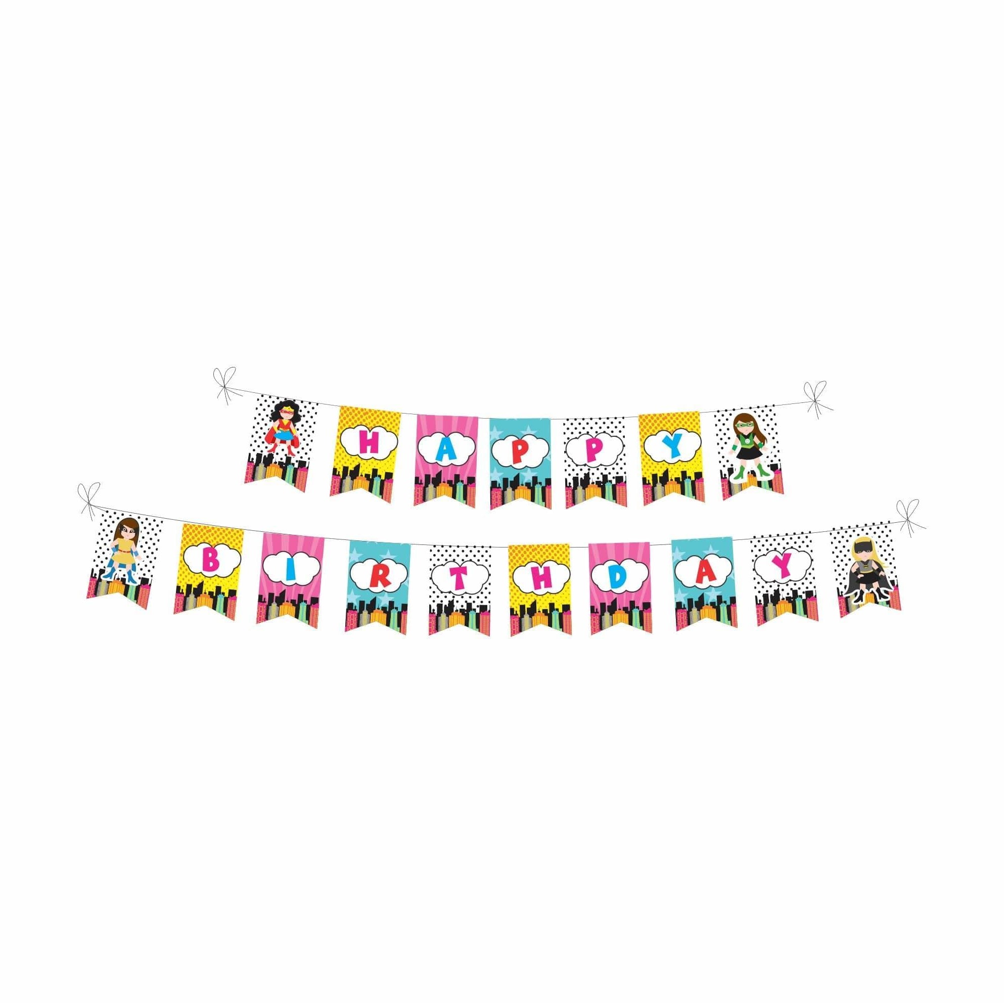 Supergirl Theme Bunting BIRTHDAYS Pretty UR Party