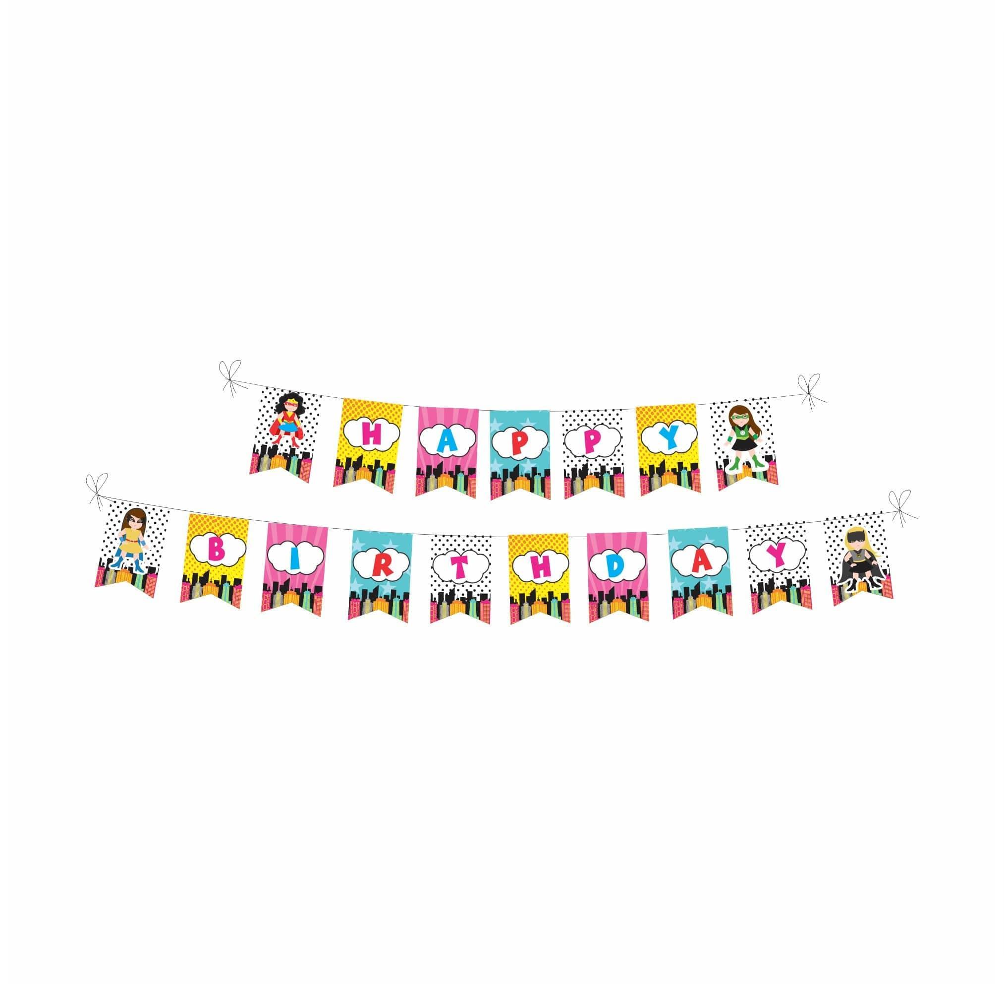 Supergirl Theme Bunting BIRTHDAYS Pretty UR Party