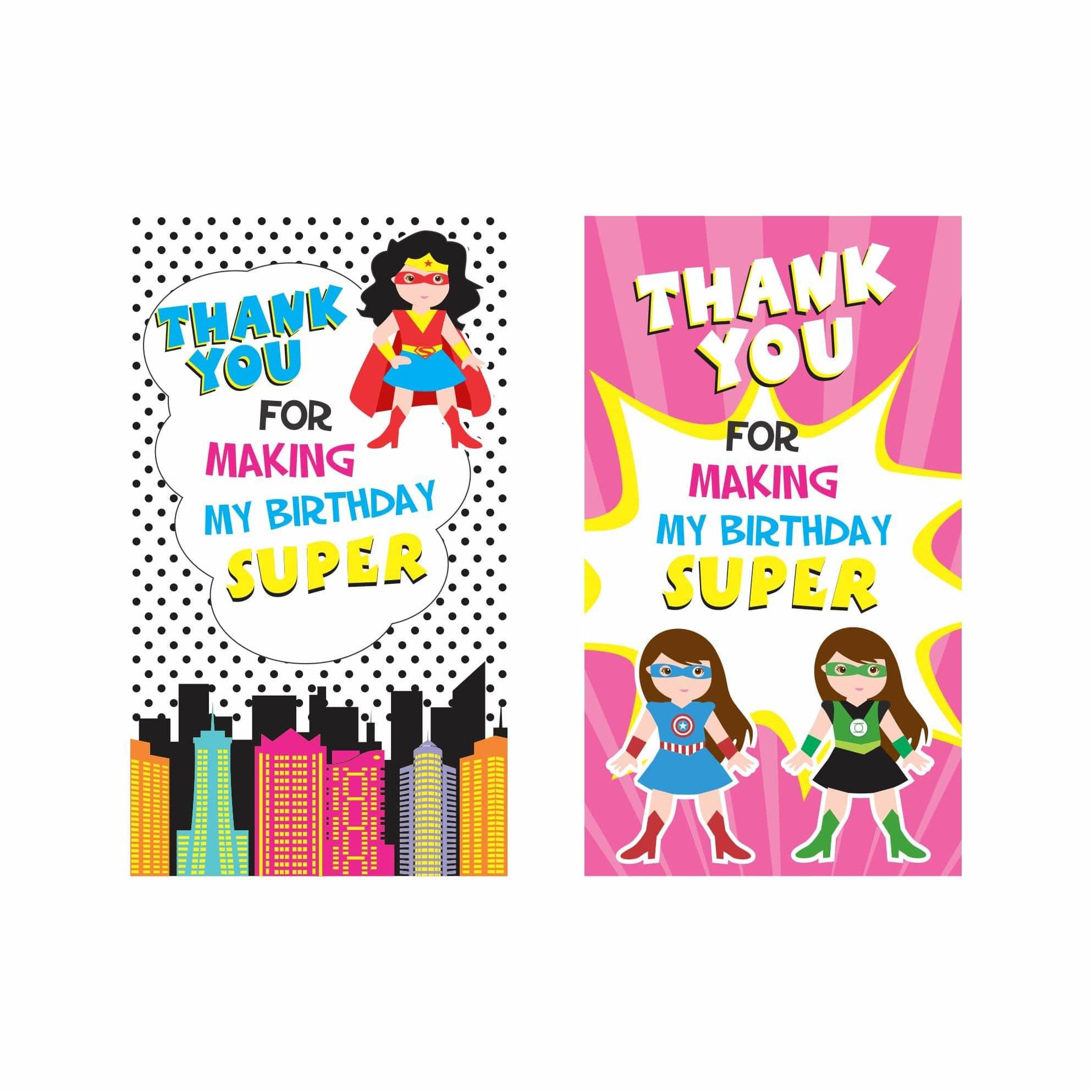 Supergirl Theme Thank you Tags THEME PARTIES Pretty UR Party
