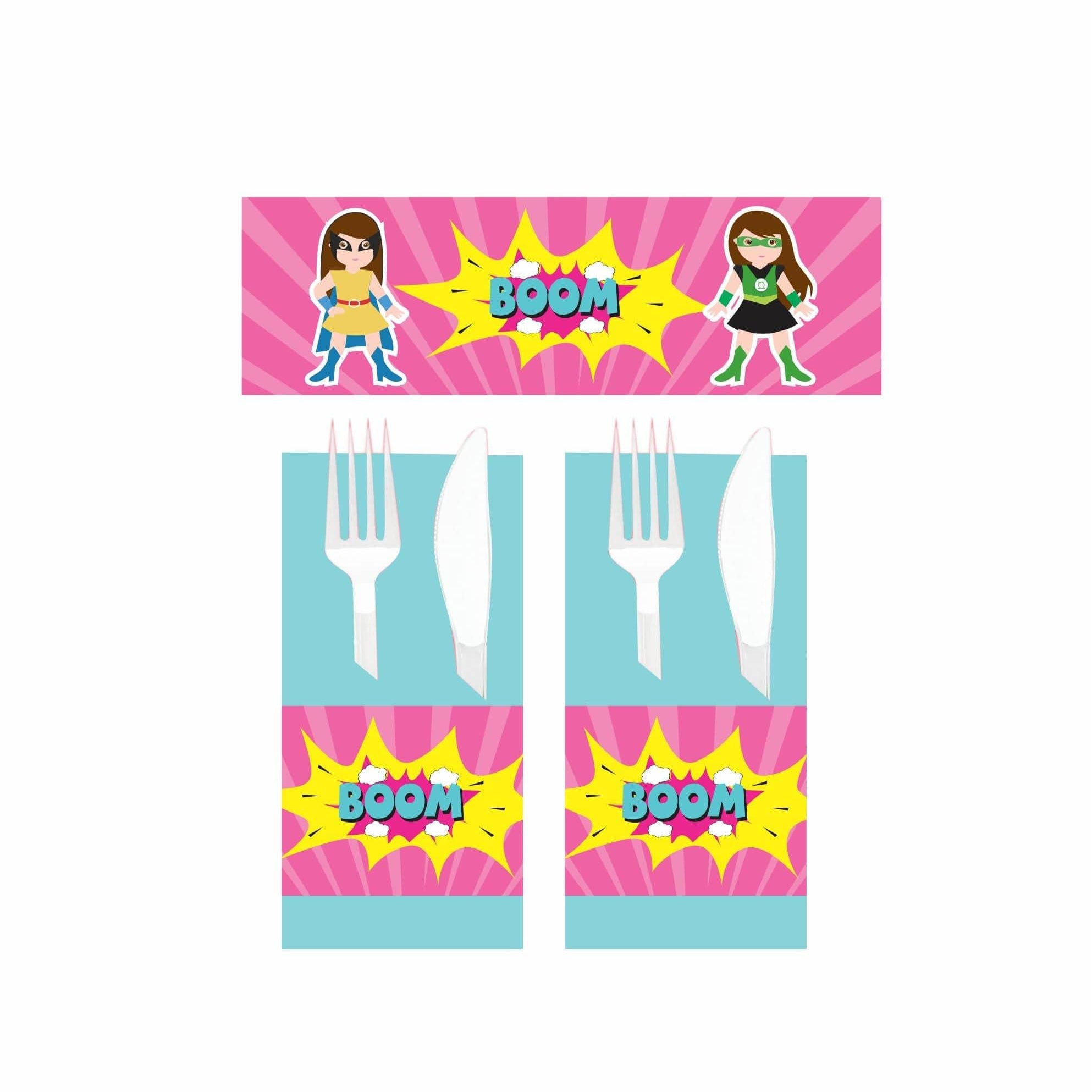 Supergirl Theme Napkin Rings THEME PARTIES Pretty UR Party