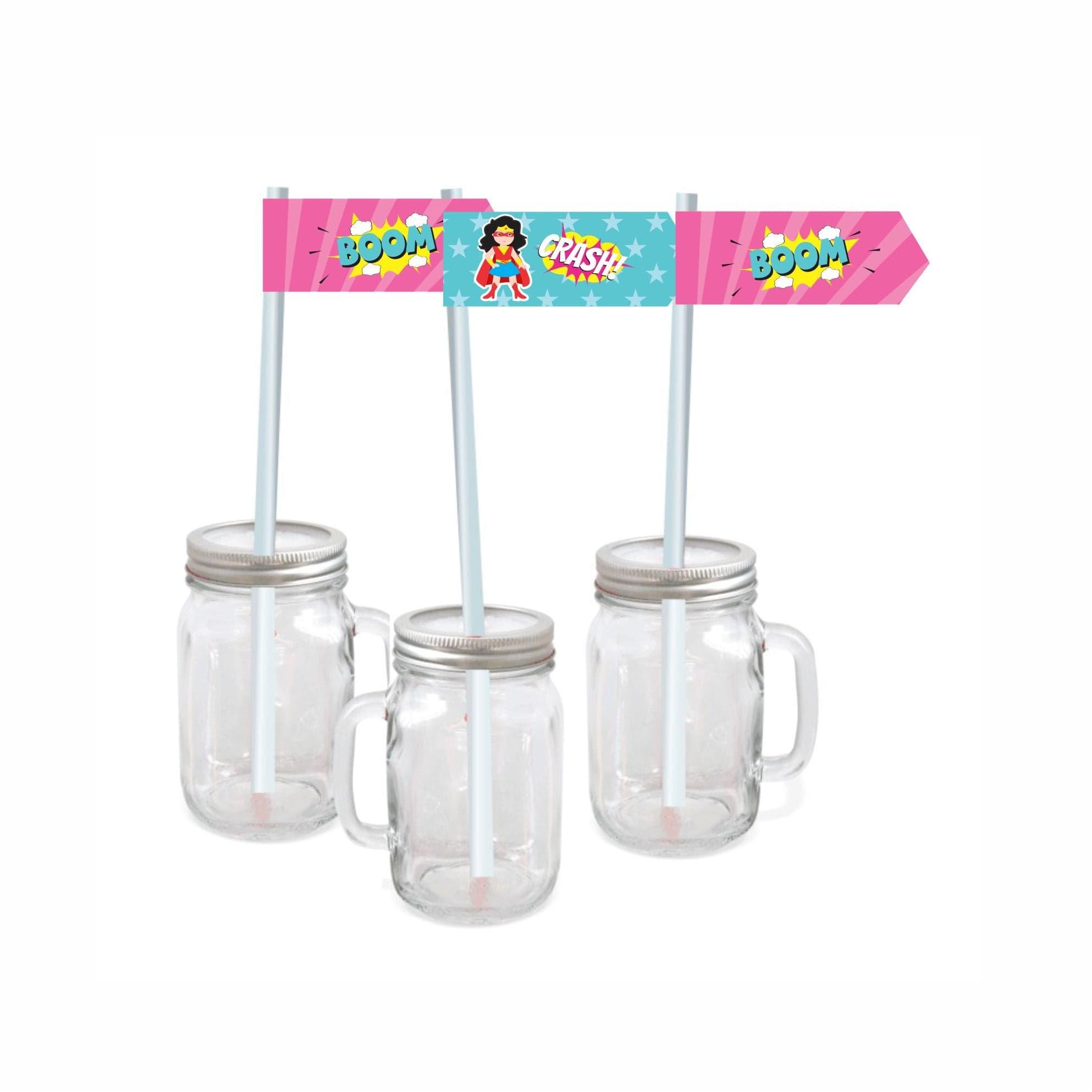 Supergirl Theme Drink Straws THEME PARTIES Pretty UR Party
