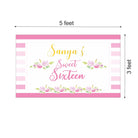 Sweet Sixteen Theme Backdrop PERSONALISED Pretty UR Party