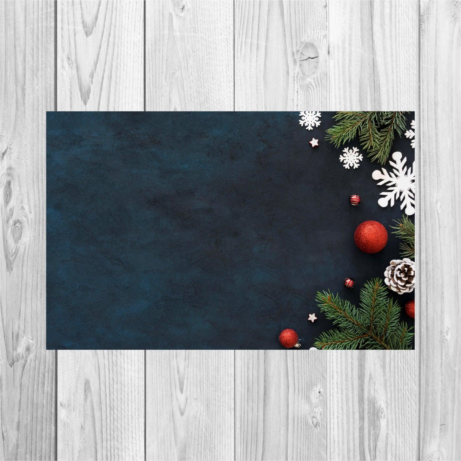 Christmas Blue Table Mats - Pack of 6 Christmas Pretty UR Party