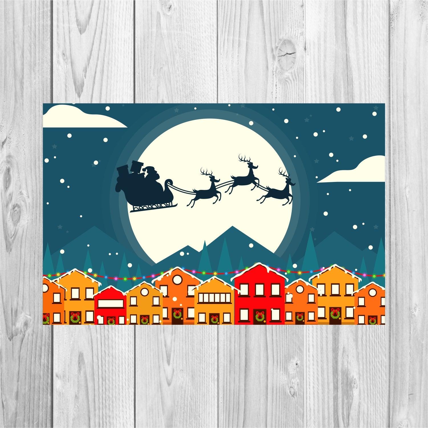 Christmas Santa Sledge Table Mats - Pack of 6 Christmas Pretty UR Party