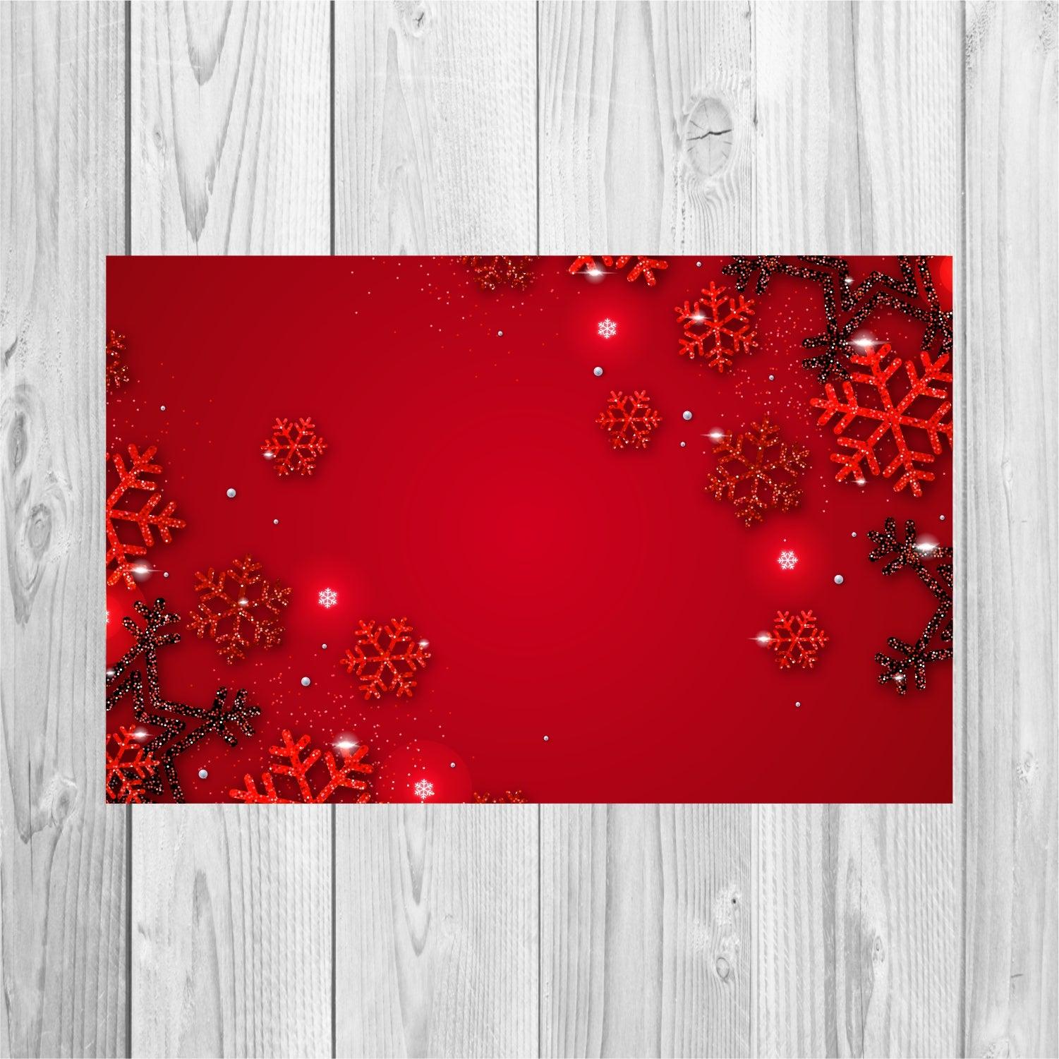 Christmas Red Snowflake Table Mats - Pack of 6 Christmas Pretty UR Party