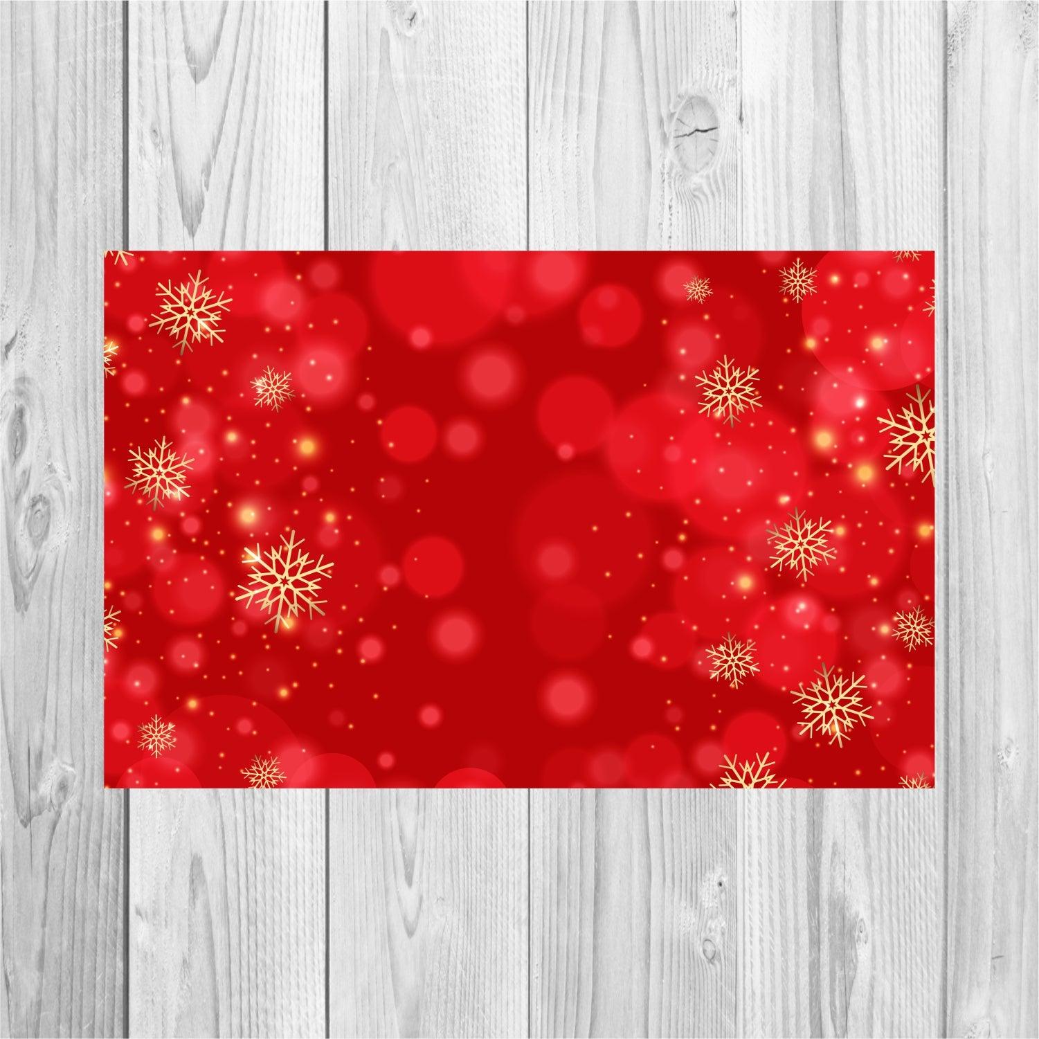 Christmas Golden Snowflake Table Mats - Pack of 6 Christmas Pretty UR Party