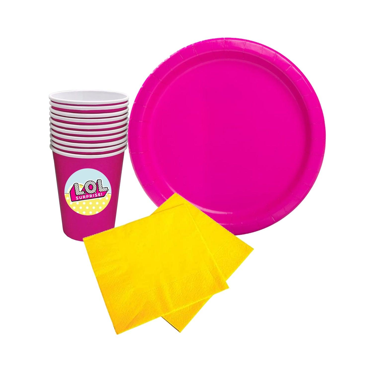 LOL Surprise Tableware Package - 67 pieces Pack BIRTHDAYS Pretty UR Party