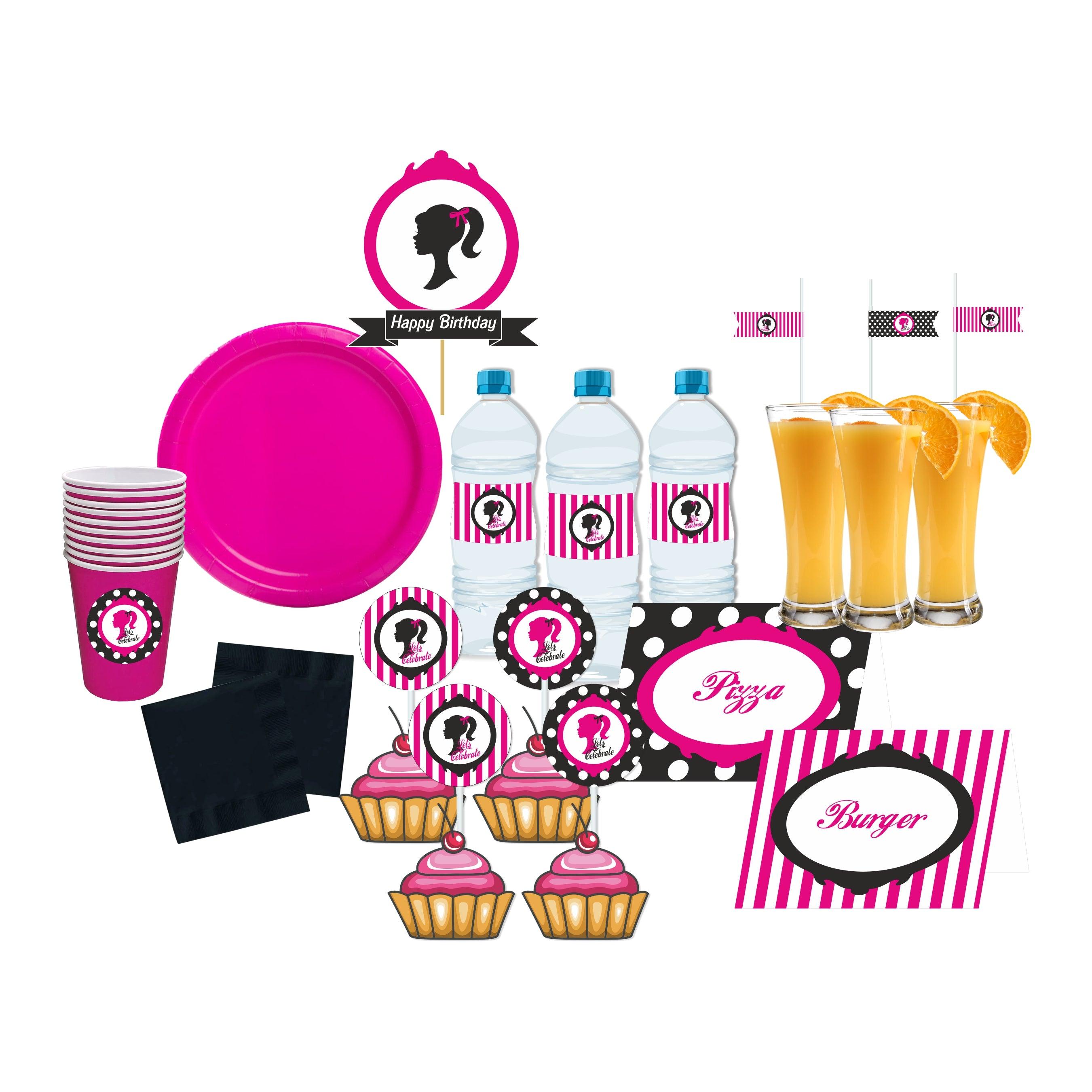 Barbie Silhouette Tableware Package - 67 pieces TABLEWARE Pretty UR Party
