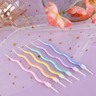 Pastel Rainbow Curvy Candles - Pack of 6 THEME PARTIES Pretty UR Party