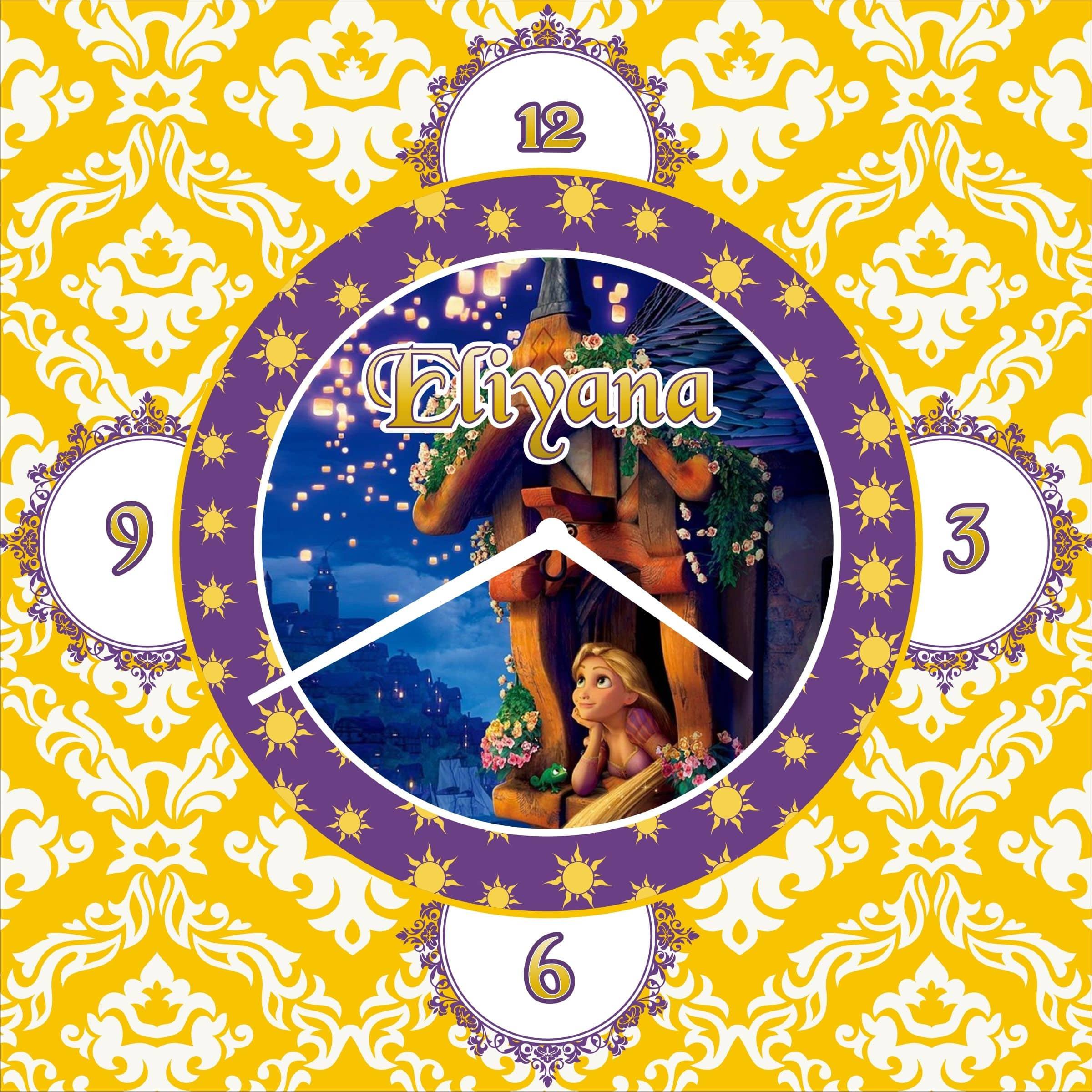 Personalised Tangled / Rapunzel Clock THEME PARTIES Pretty UR Party