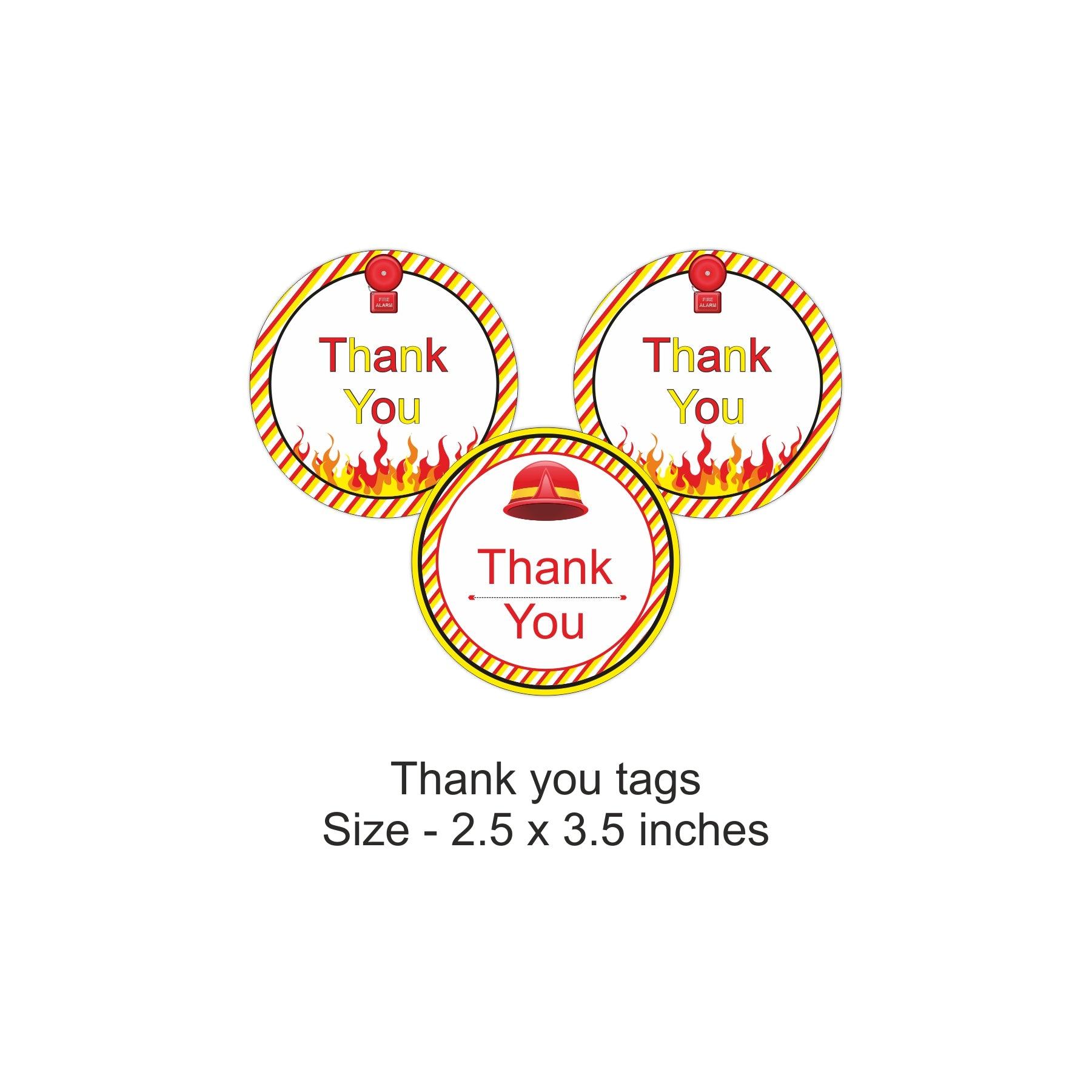 Firetruck Party Decorations Kit- 80 Pieces Combo Pack BIRTHDAYS Pretty UR Party