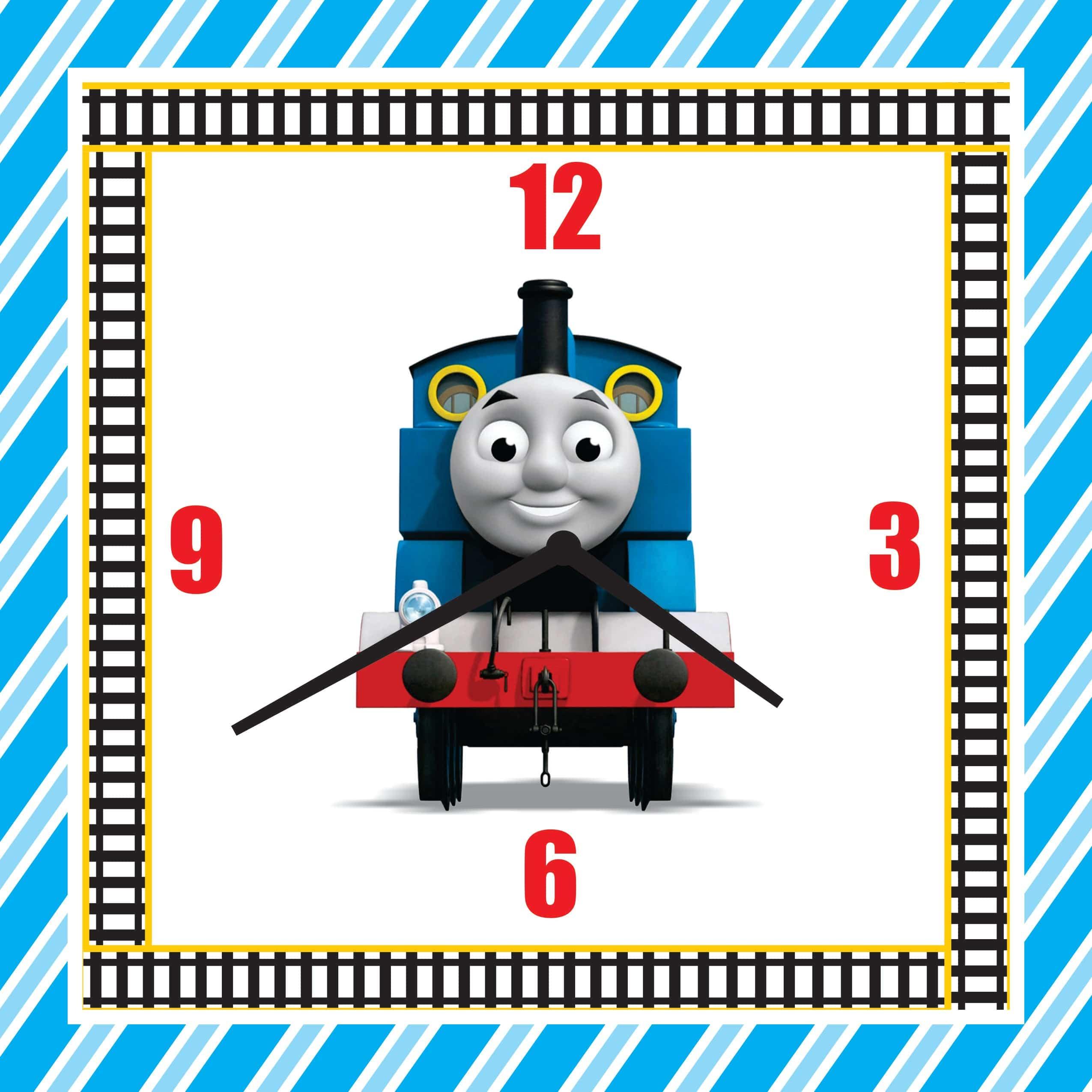 Personalised Thomas the Train Clock THEME PARTIES Pretty UR Party