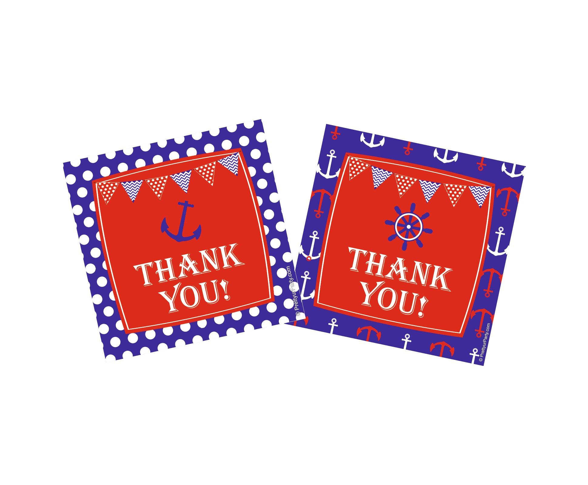 Nautical Party Decorations Kit - 80 pieces Combo Pack BIRTHDAYS Pretty UR Party