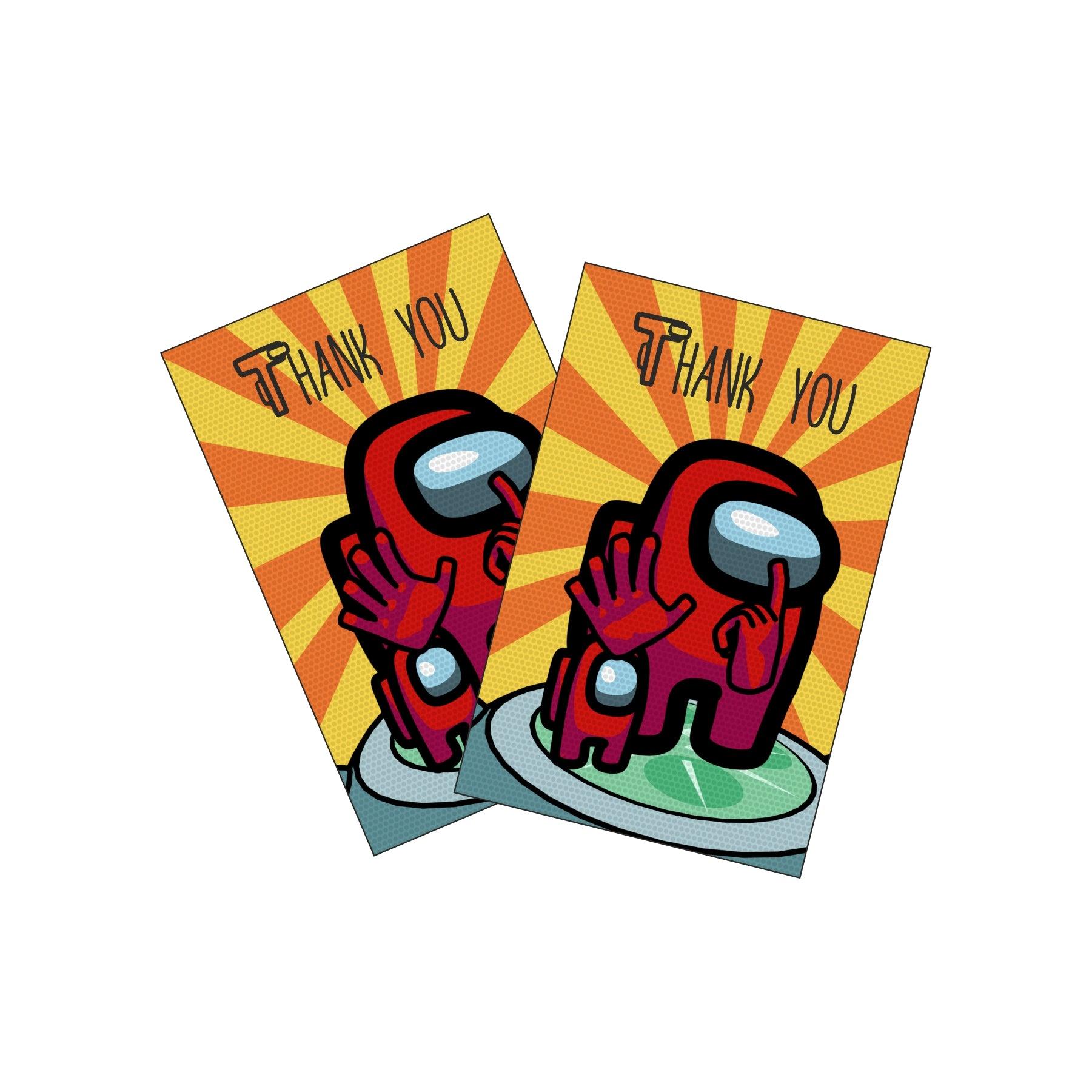 Among Us Theme Thank you Tags THEME PARTIES Pretty UR Party