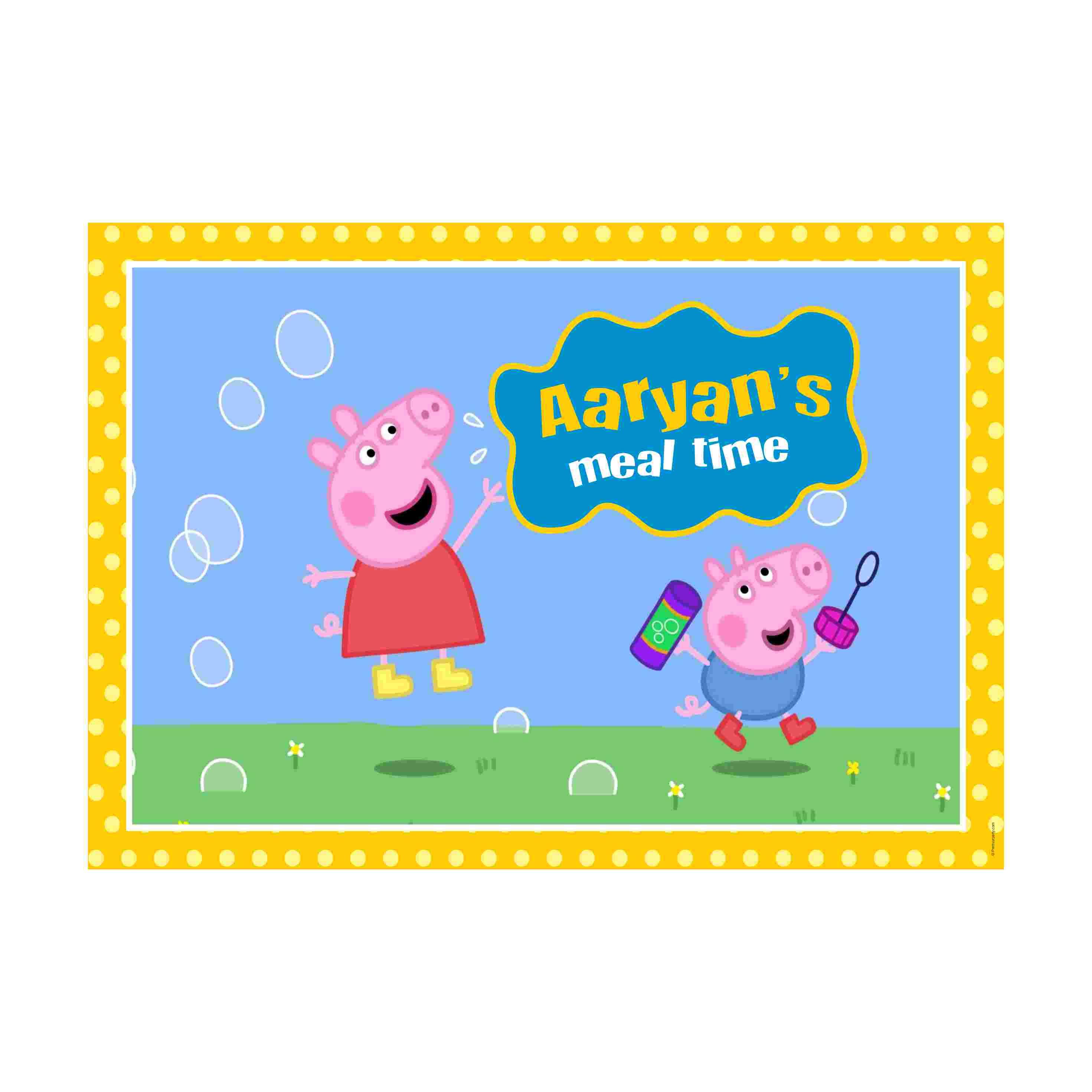 Peppa Pig personalized Placemats PERSONALISED Pretty UR Party