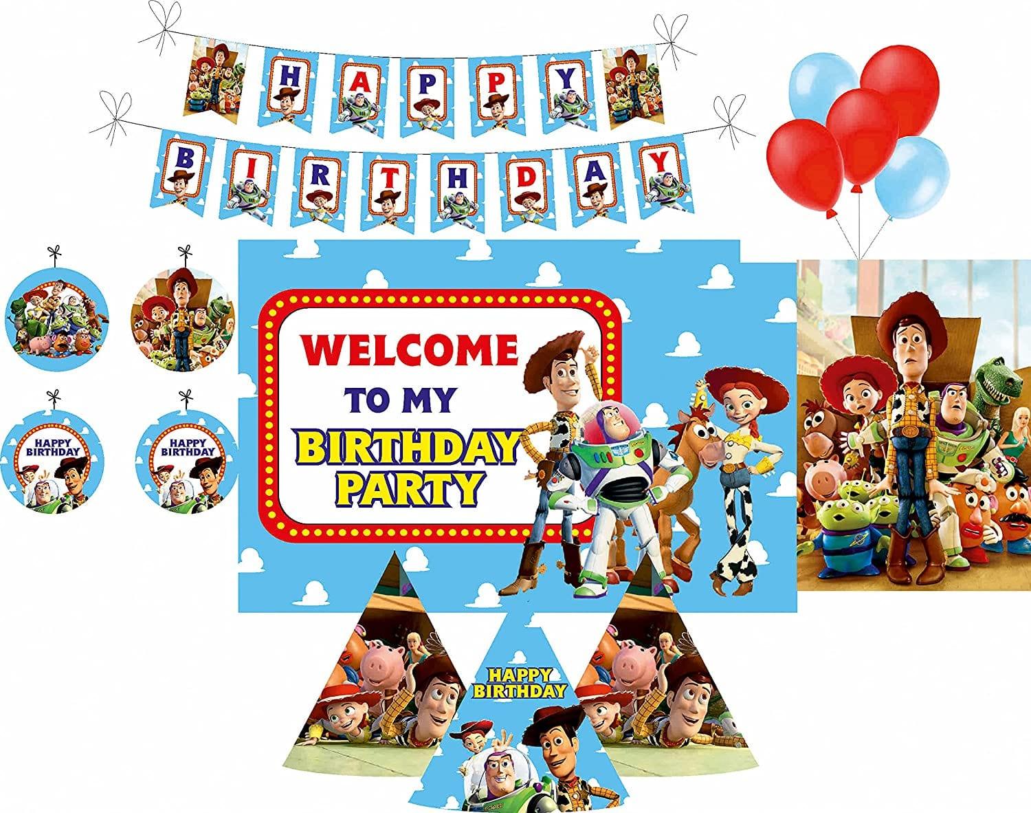 Toy Story Party Decorations Kit - 80 Pieces Combo Pack BIRTHDAYS Pretty UR Party
