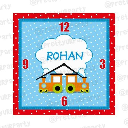 Personalised Train Clock THEME PARTIES Pretty UR Party