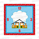 Personalised Train Clock THEME PARTIES Pretty UR Party