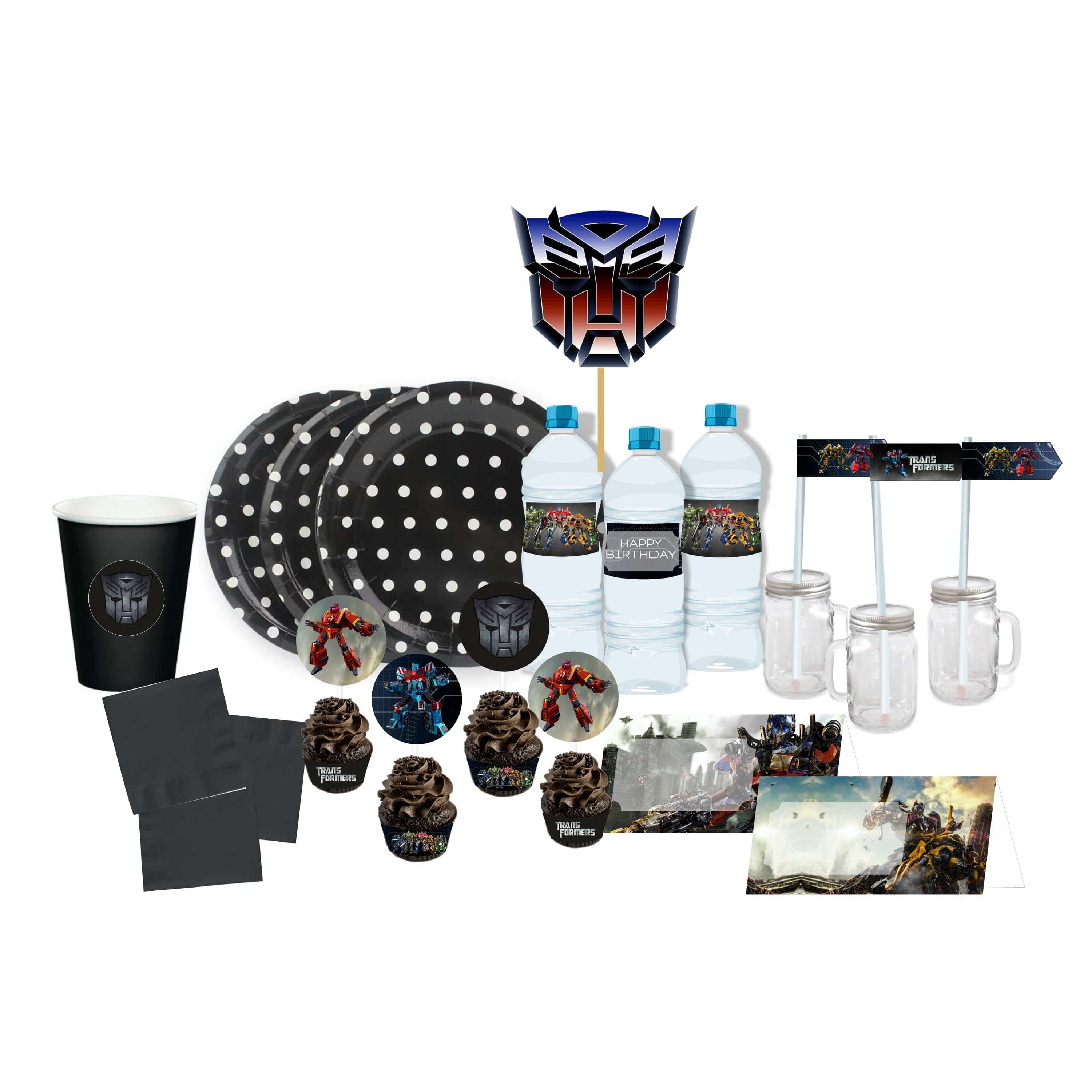 Transformers Tableware Package - 67 pieces Pack BIRTHDAYS Pretty UR Party