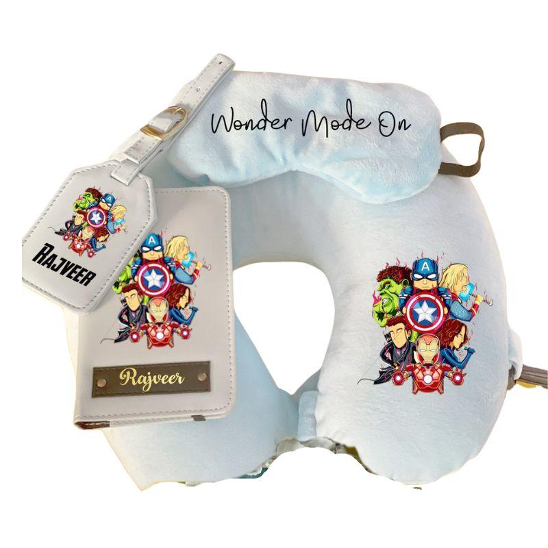 Personalised Superhero Travel Combo - Set of 4 RETURN GIFTS PRETTY UR PARTY