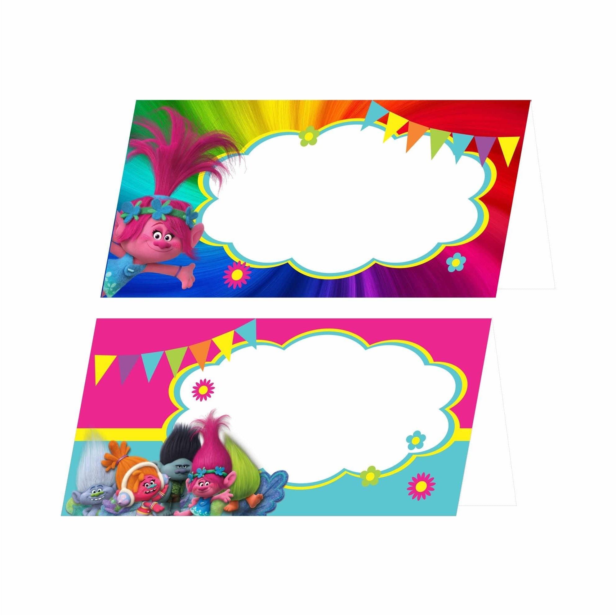 Trolls Theme Food Labels / Buffet Table Cards THEME PARTIES Pretty UR Party