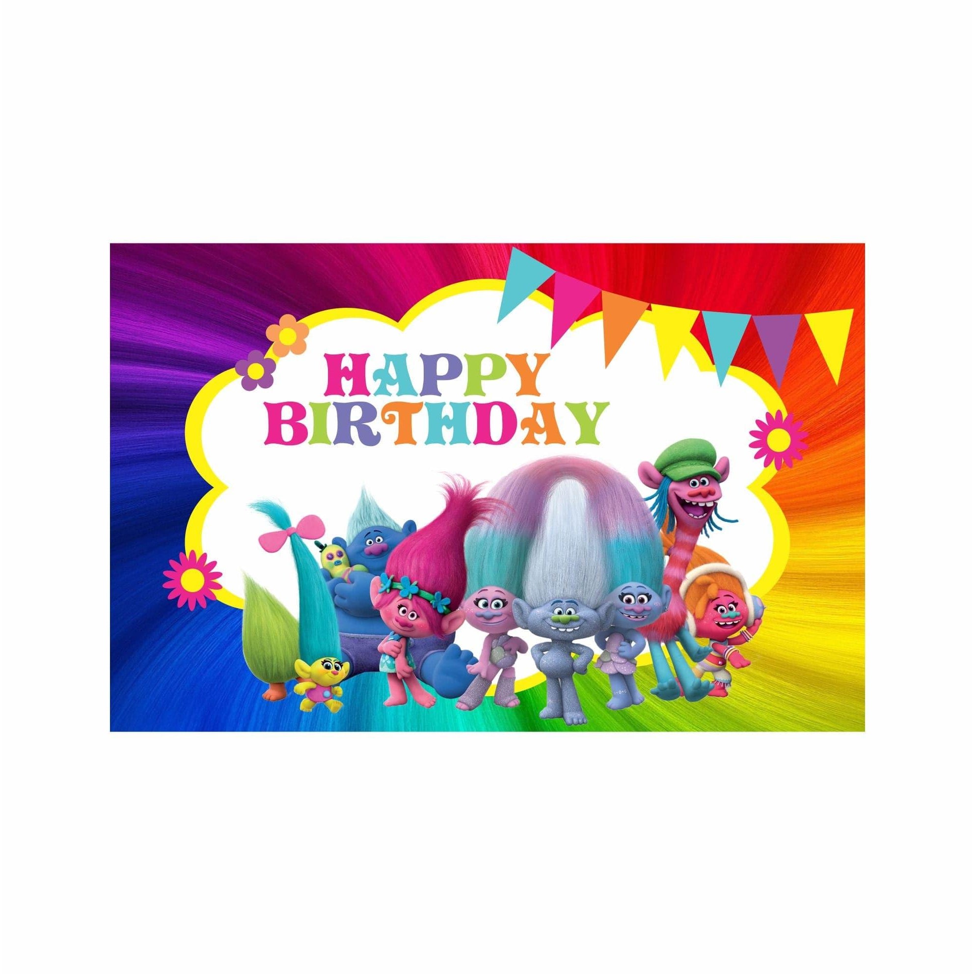 Trolls Theme Table Mats THEME PARTIES Pretty UR Party