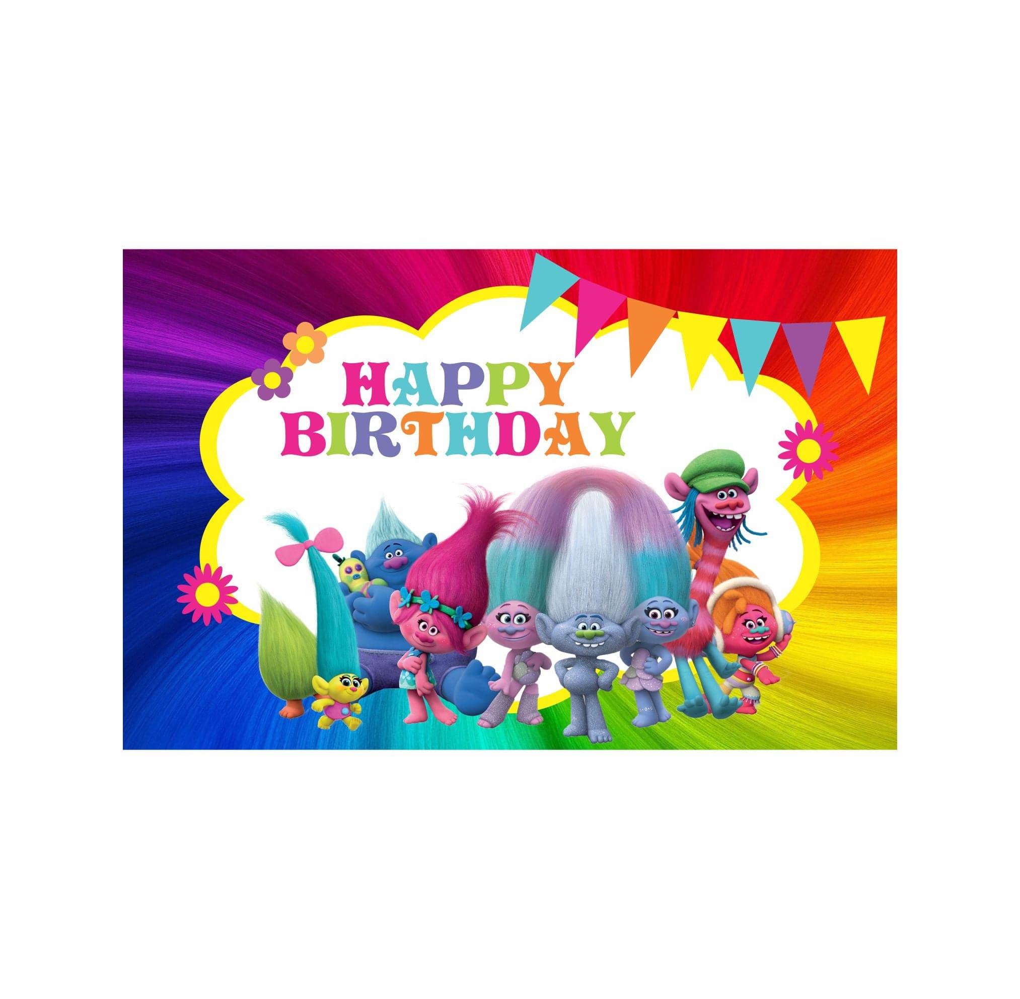 Trolls Theme Table Mats THEME PARTIES Pretty UR Party