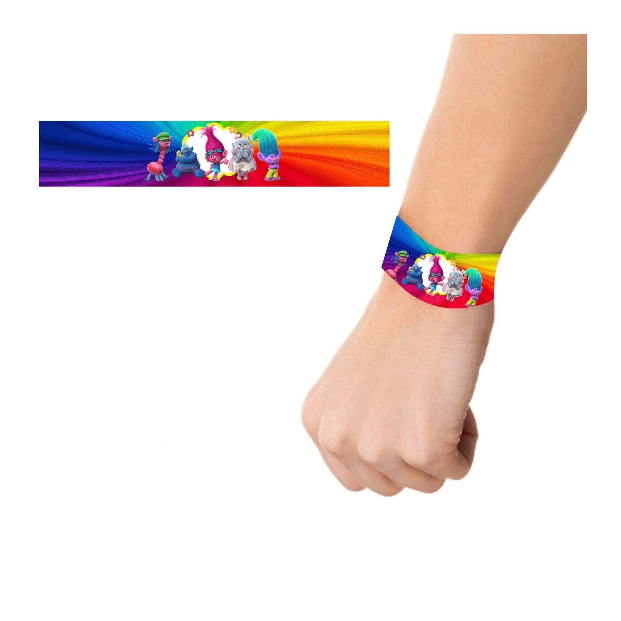 Trolls Theme Wrist Bands - Pack of 10 THEME PARTIES Pretty UR Party