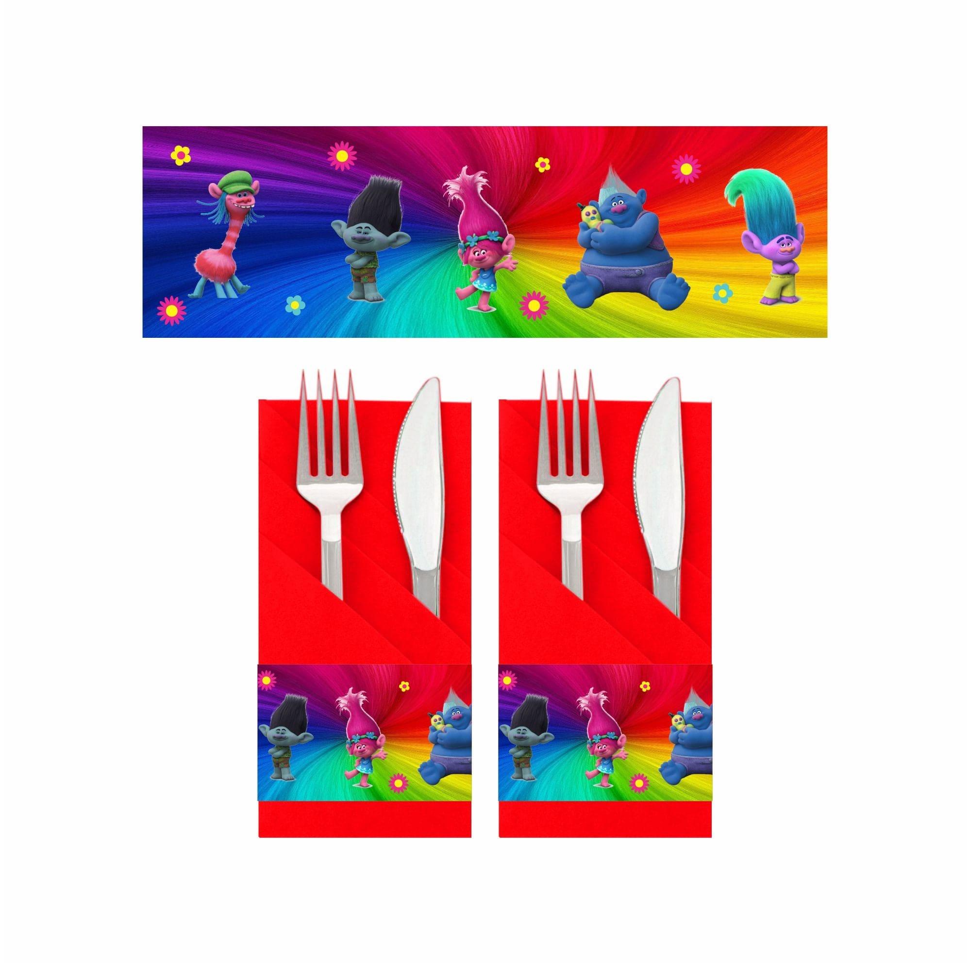 Trolls Theme Napkin Rings THEME PARTIES Pretty UR Party