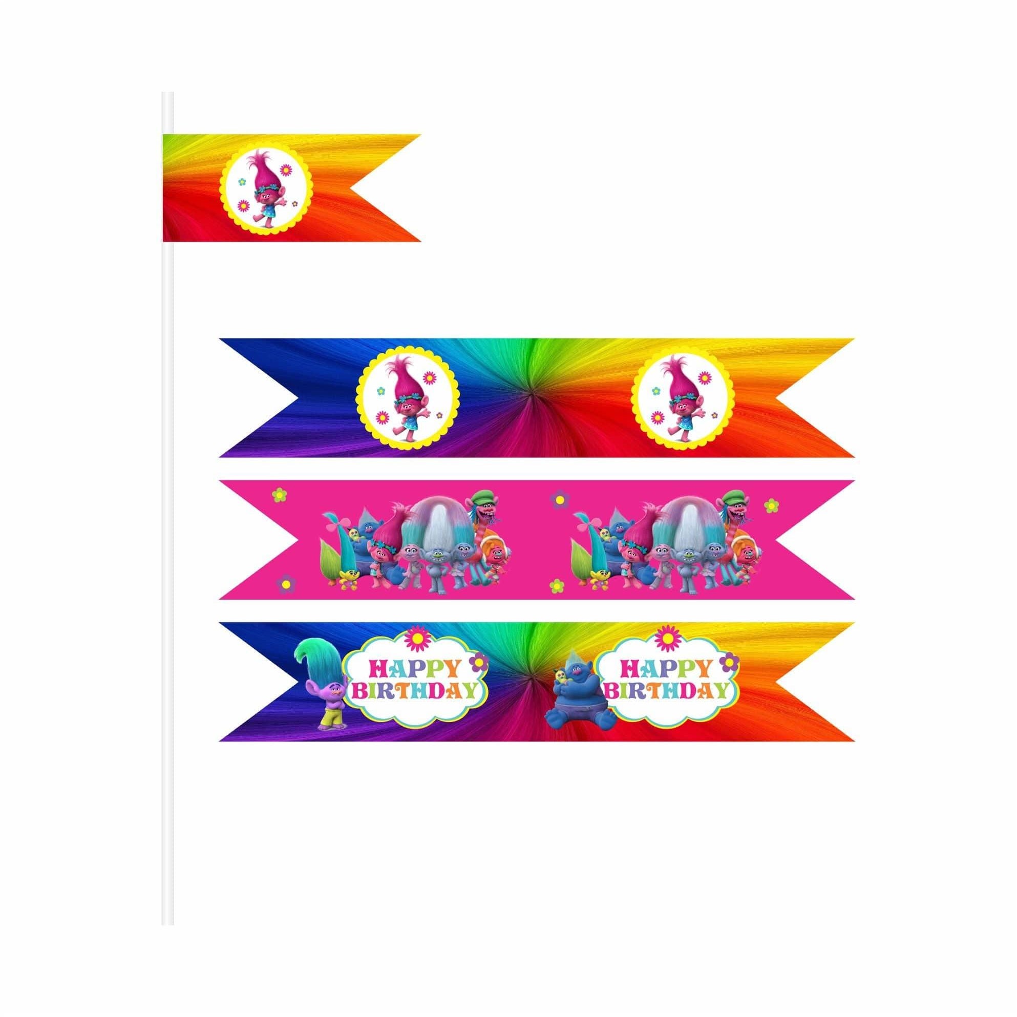 Trolls Drink Straws THEME PARTIES Pretty UR Party