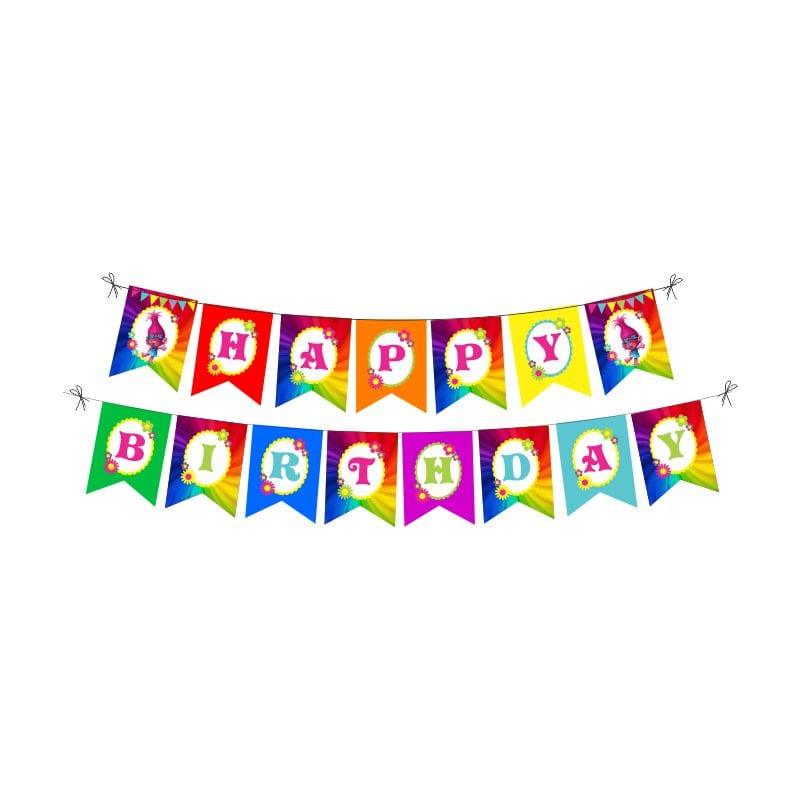 Trolls Party Decorations Kit - 80 Pieces Combo Pack BIRTHDAYS Pretty UR Party