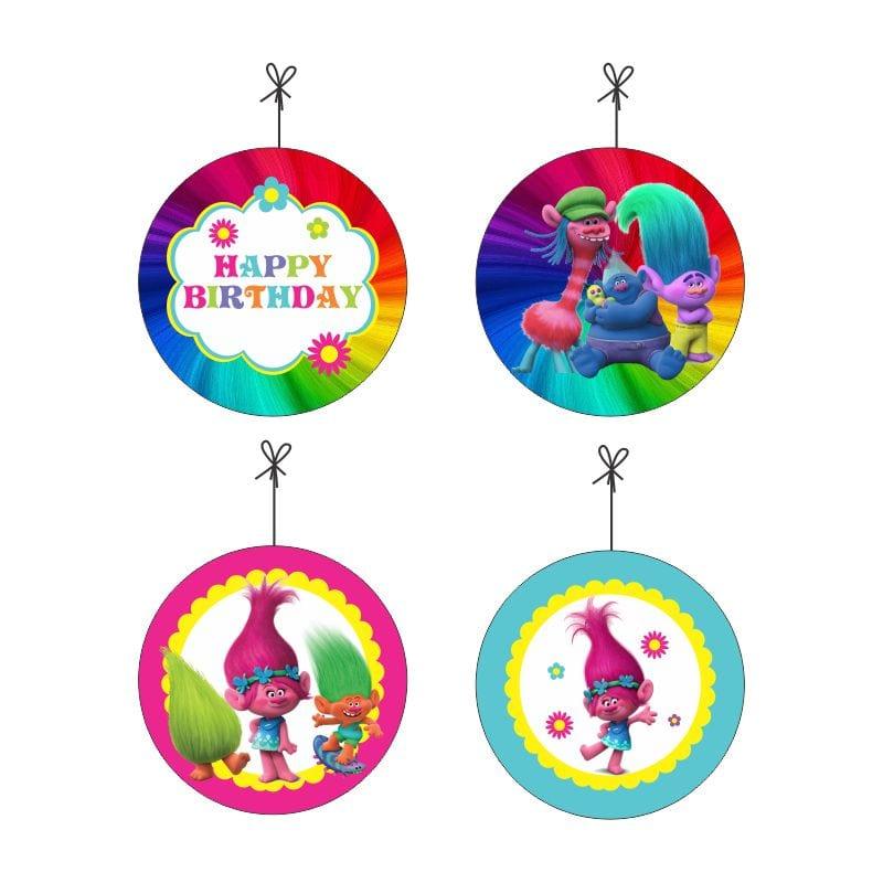 Trolls Party Decorations Kit - 80 Pieces Combo Pack BIRTHDAYS Pretty UR Party